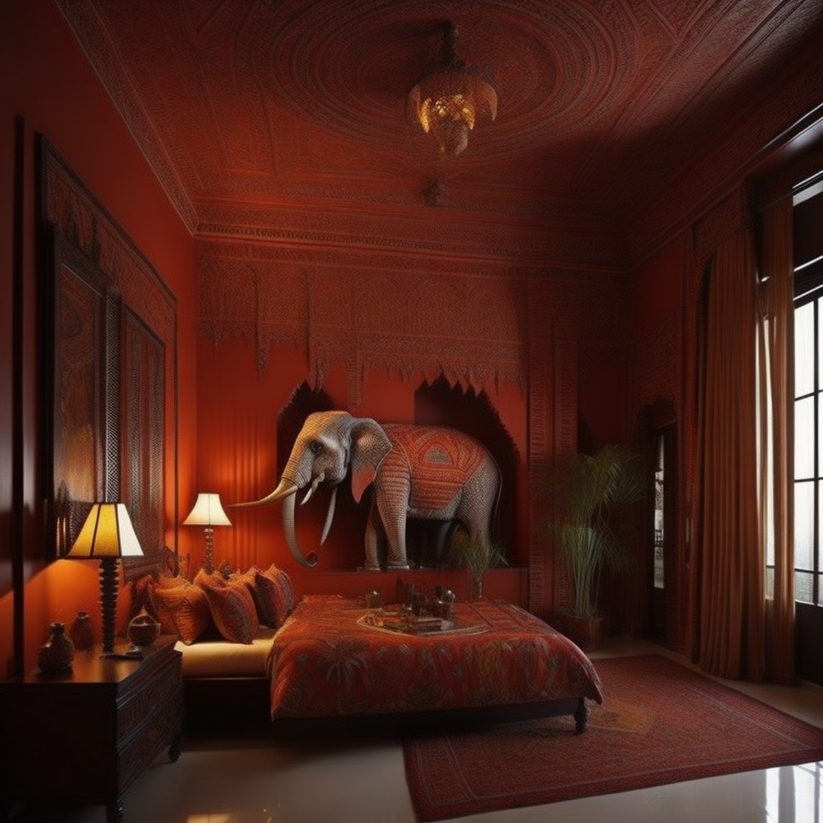 02105-2825858523-Indian style interior design of badroom with elephant.png
